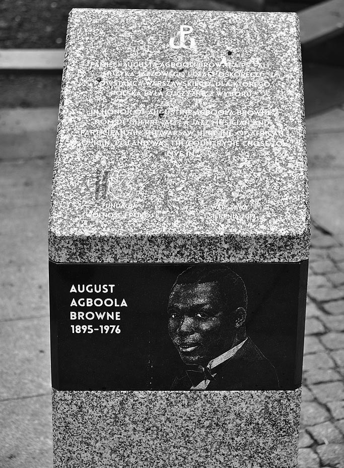 Memorial to August Agboola Browne in Warsaw