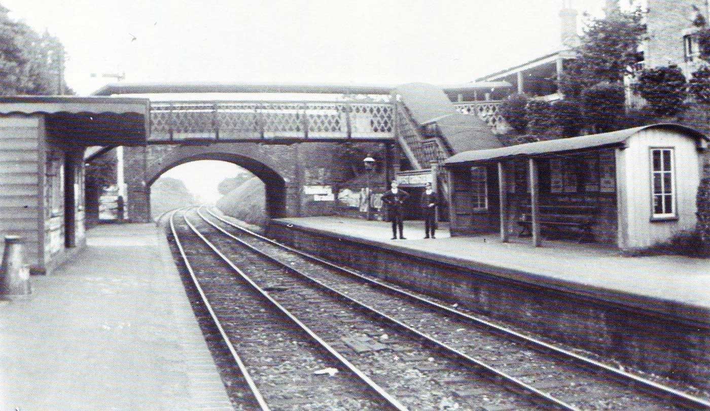 West Grinstead train station. Circa 1885.