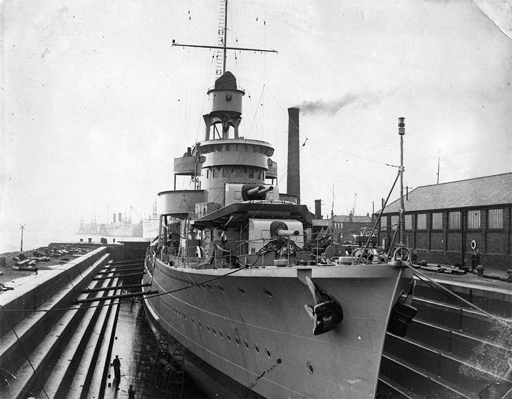 ORP Błyskawica at Southampton Docks