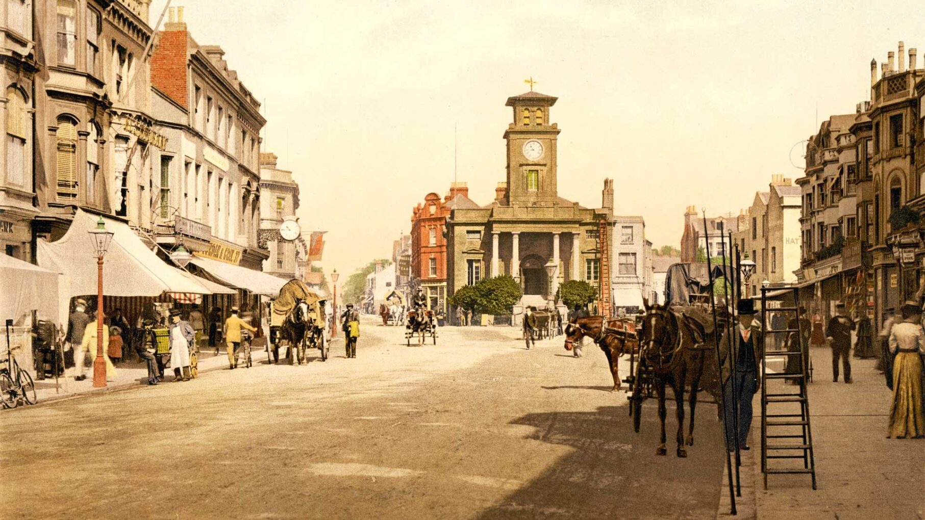 The Old town hall in Worthing from the series Old paintings and postcards of Worthing