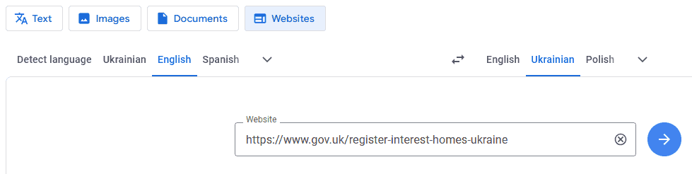 The screenshot demonstrates how to translate a web page Screenshot of how to translate a web page.