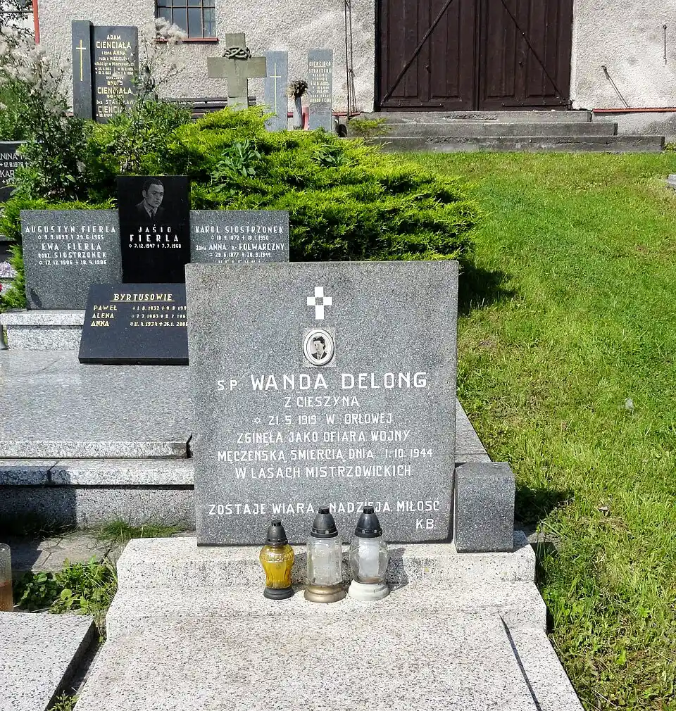 Wanda Delong's grave in Mistřovice Wanda Delong's grave in Mistřovice.