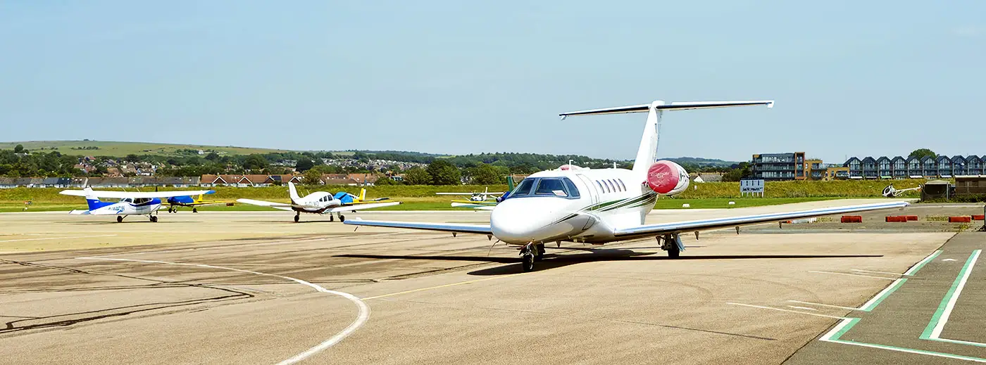 Selection of aircraft at Shoreham Airport.