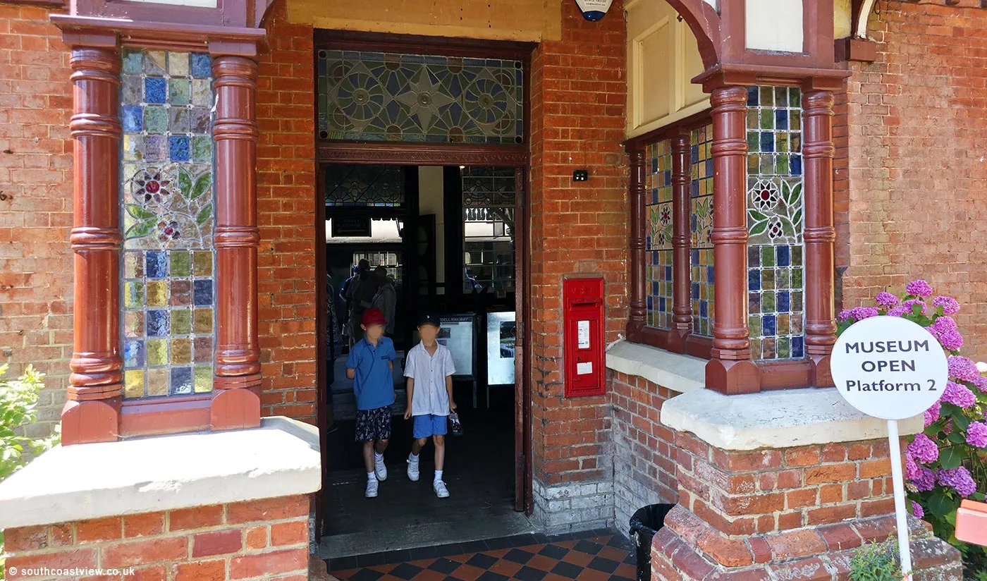 Entrace to the ticket office at Sheffield Park Train Station Station entrance at Sheffield Park Train Station.