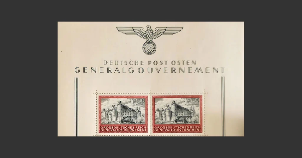 Stamps from the German Post Office in Kraków.